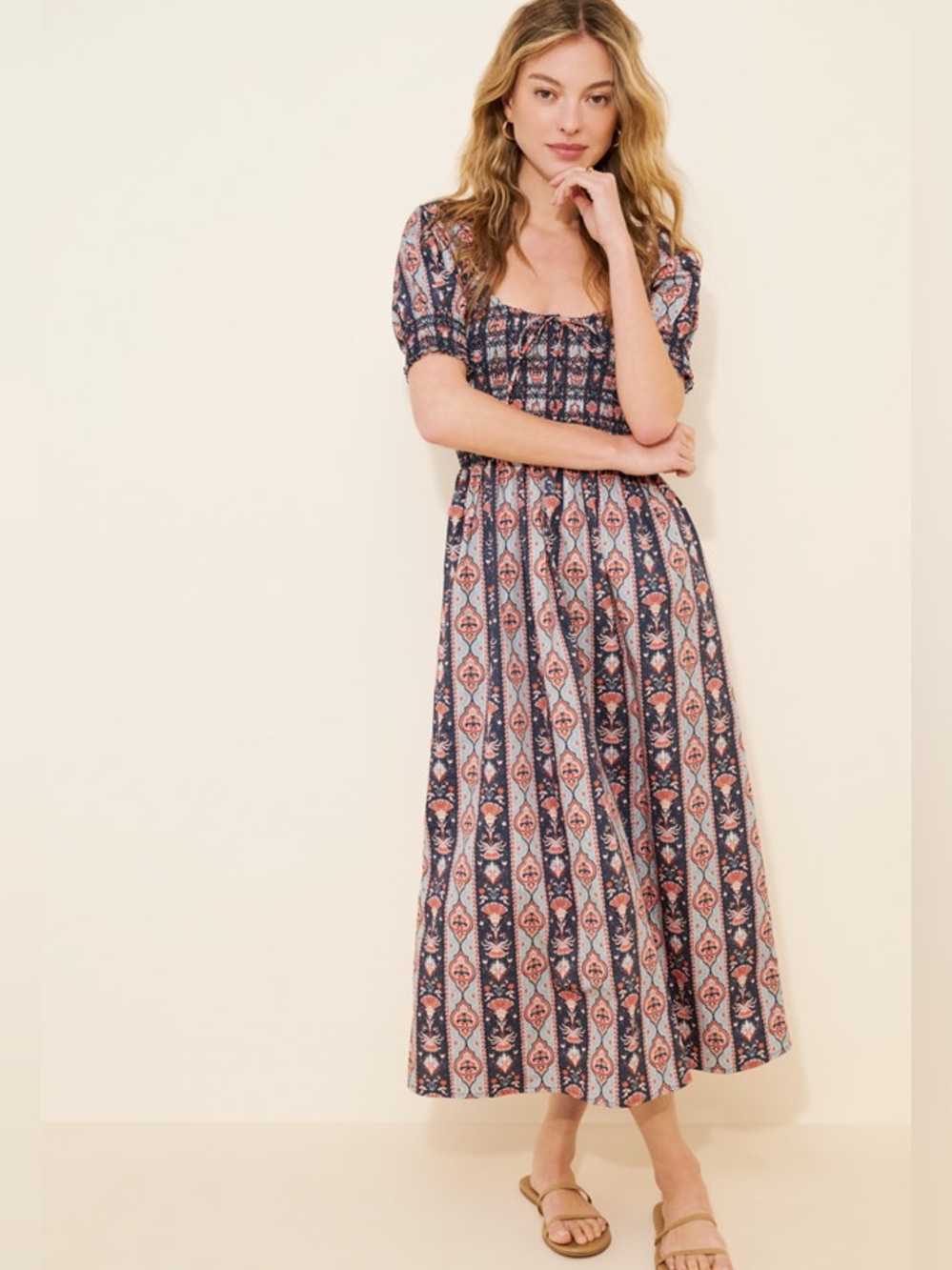 Hill House Home - The Madeline Nap Dress in Navy Emma Stripe